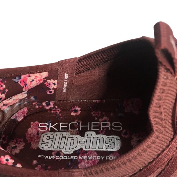 Skechers Shoes Womens Size 8.5 Burgundy Slip-ins Hands Free Air-Cooled 104448 - Picture 4 of 12